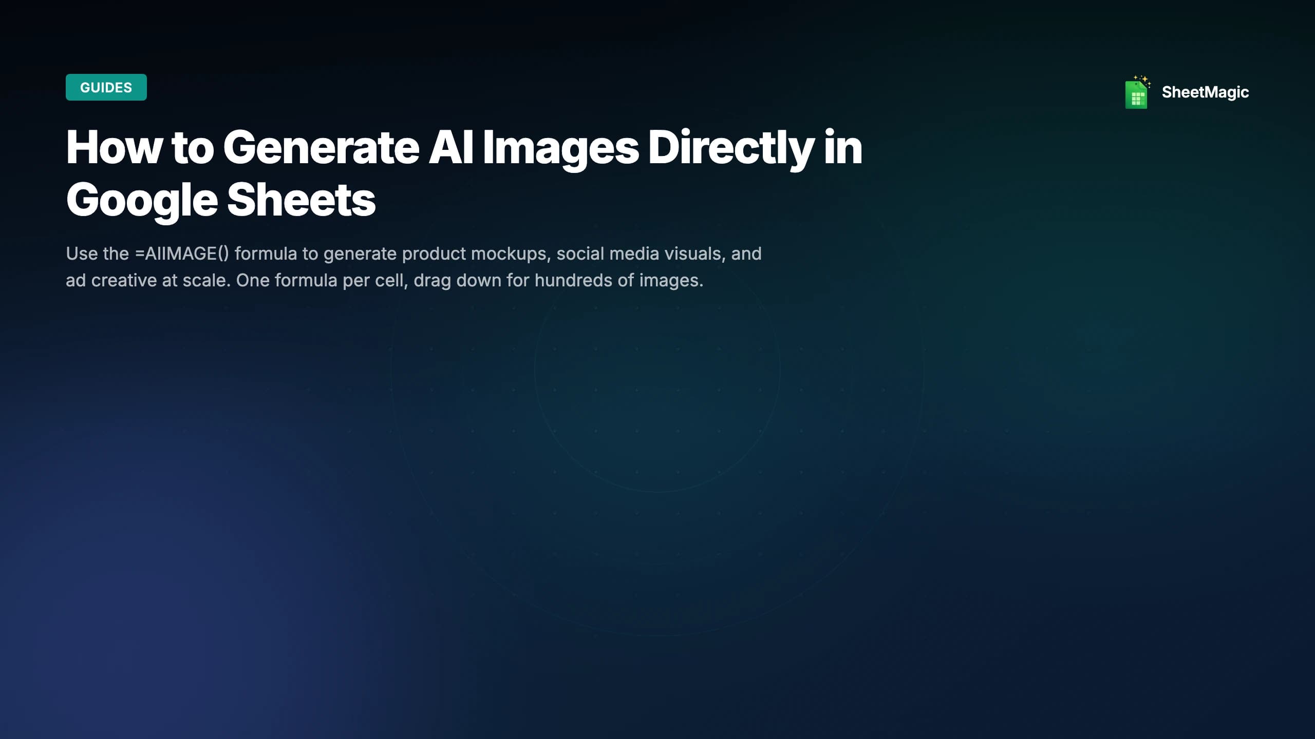 How to Generate AI Images Directly in Google Sheets