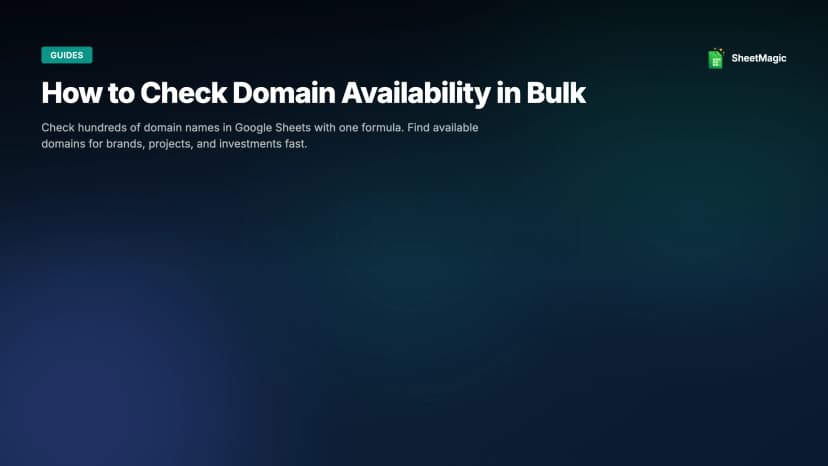 How to Check Domain Availability in Bulk