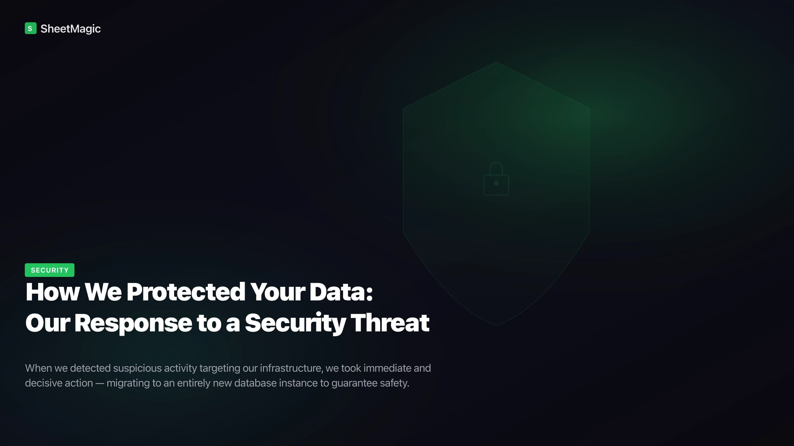 How We Protected Your Data: Our Response to a Security Threat